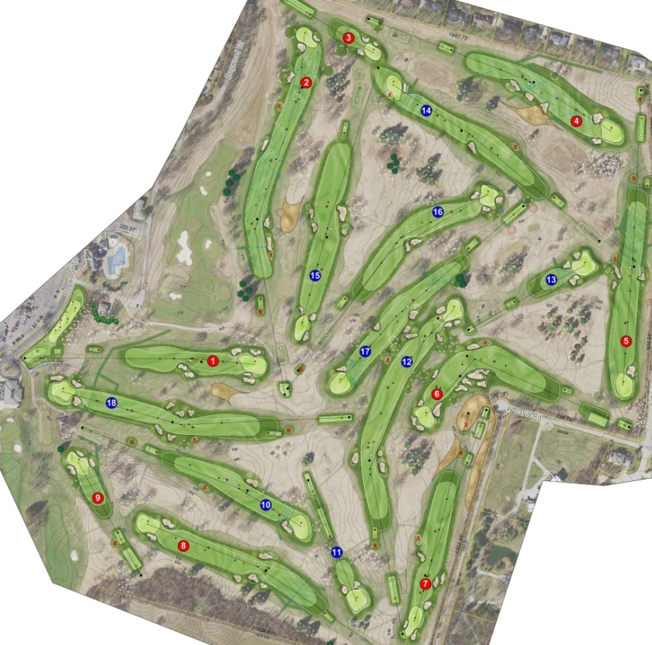 Nagle’s masterplan for NCR’s North course (Image: Nagle Design Works)  